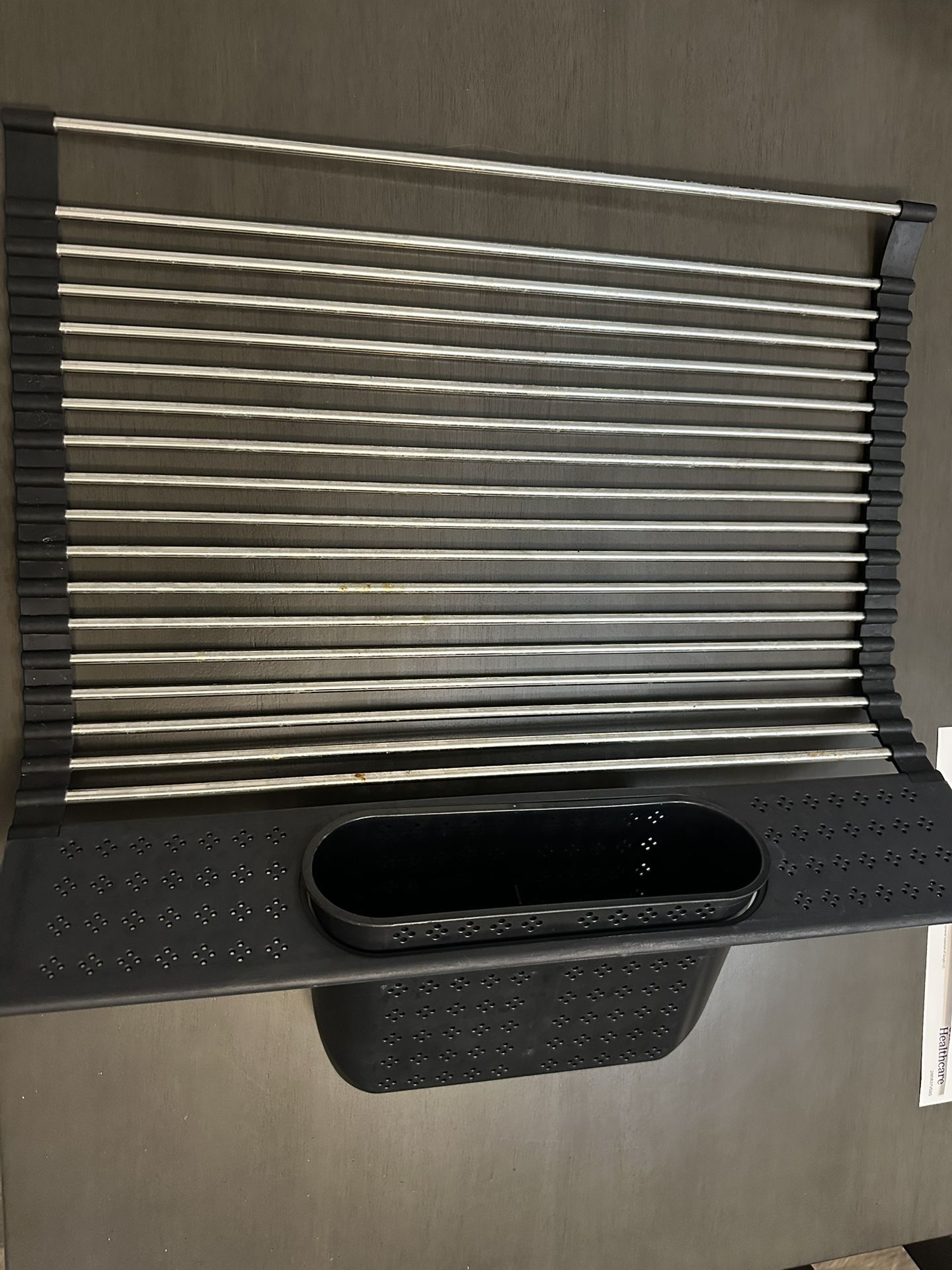 Kitchen Details Over The Sink Drying Rack with Utensil Holder