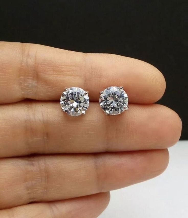 High-Quality VVS 4CT Moissanite Earrings (2CT Each) + GRA Paperwork