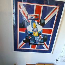 Williams FW14B Union Jack Framed  by David Cook, 1992