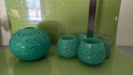 Green Glass Vases