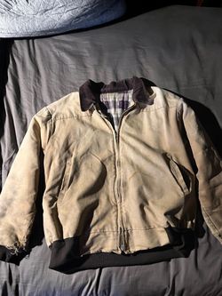 Canvas Work Jacket with Flannel Lining