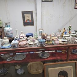 Vintage Asian Vases, Plates And More