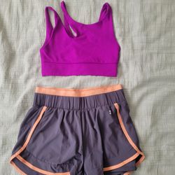 Set Of 2 Becca Top XS and Sweaty Betty Shorts XS