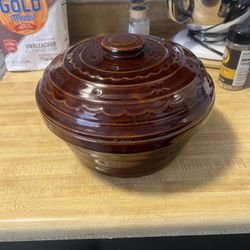 Vintage Stoneware Dutch Oven