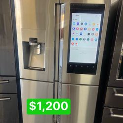 Samsung Family Hub 4 Door Refrigerator Pre-on With Warranty Only $1,200