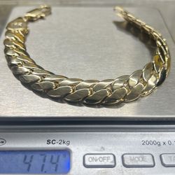 Beautiful and heavy Miami Cuban bracelet 14k 5X premium gold plated ‼️‼️‼️