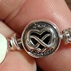 PANDORA AUTHENTIC BRAND NEW STERLING SILVER INFINITY HEART BRACLET 2 SIDED SIZE 7