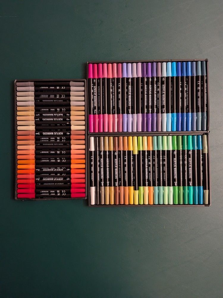 Double Tipped Acrylic Markers