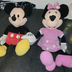 Stuffed DOLL. Disney BRAND Mickey And Minnie. 