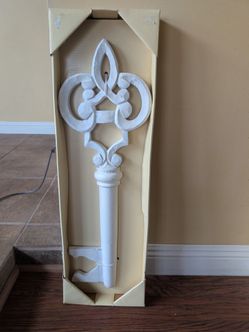 Giant wooden key wall decor