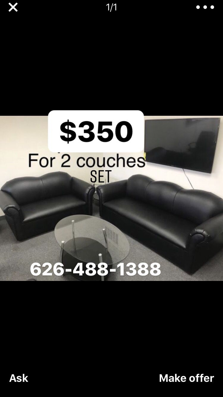 Brandon leather sofa and love seat since