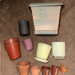 LOT of Pots For Planting Plants Small Large Planters Assortment 15+