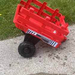 Power Wheels Trailer Red Towing Wagon 2 Wheels Agriculture Farming You 