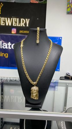 10k gold filled chino link chain with bracelet