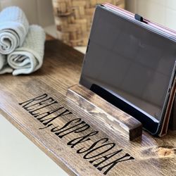 Handmade Wood Bath Tray/ Spa Gift