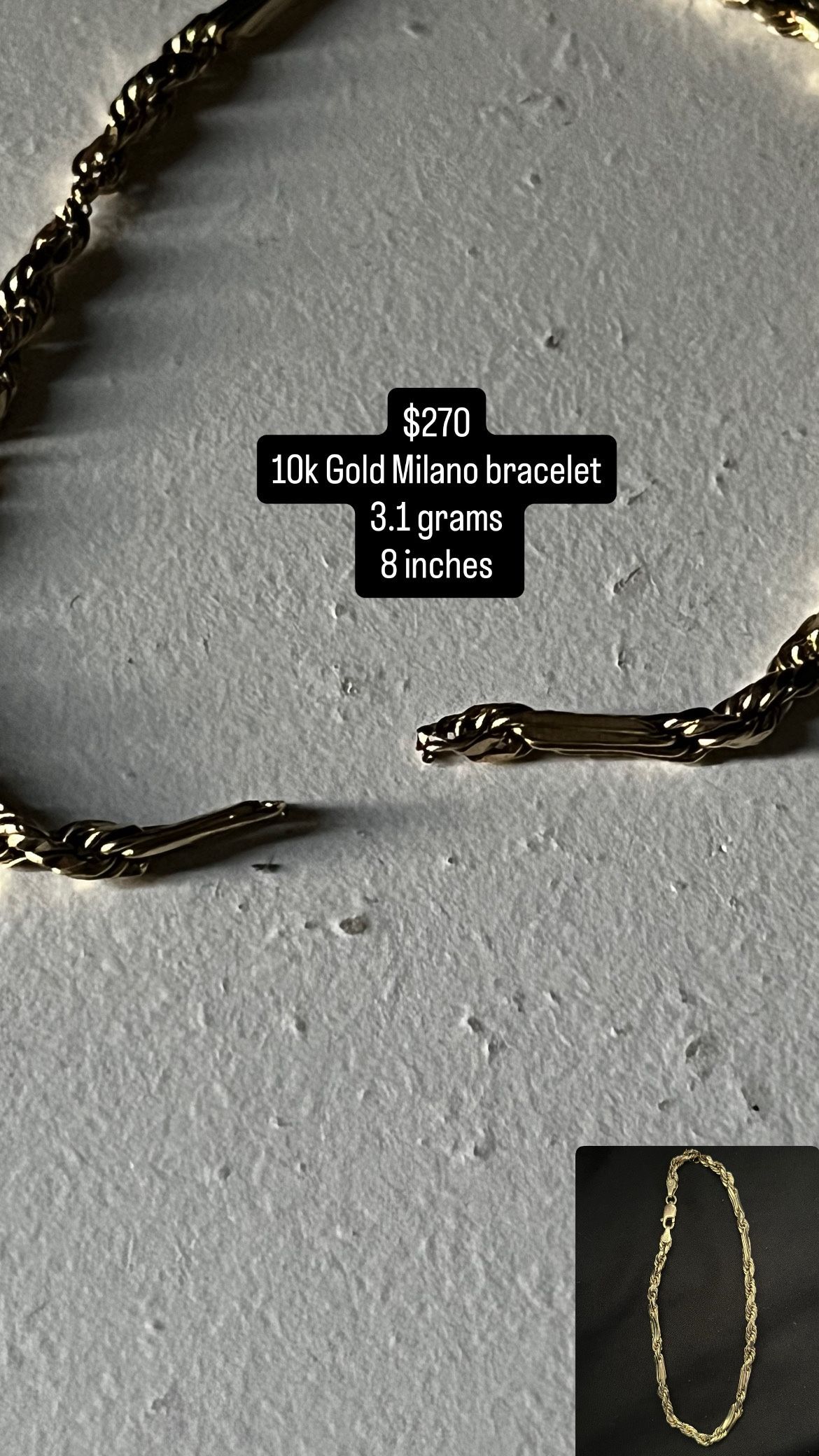 Gold Milano bracelet