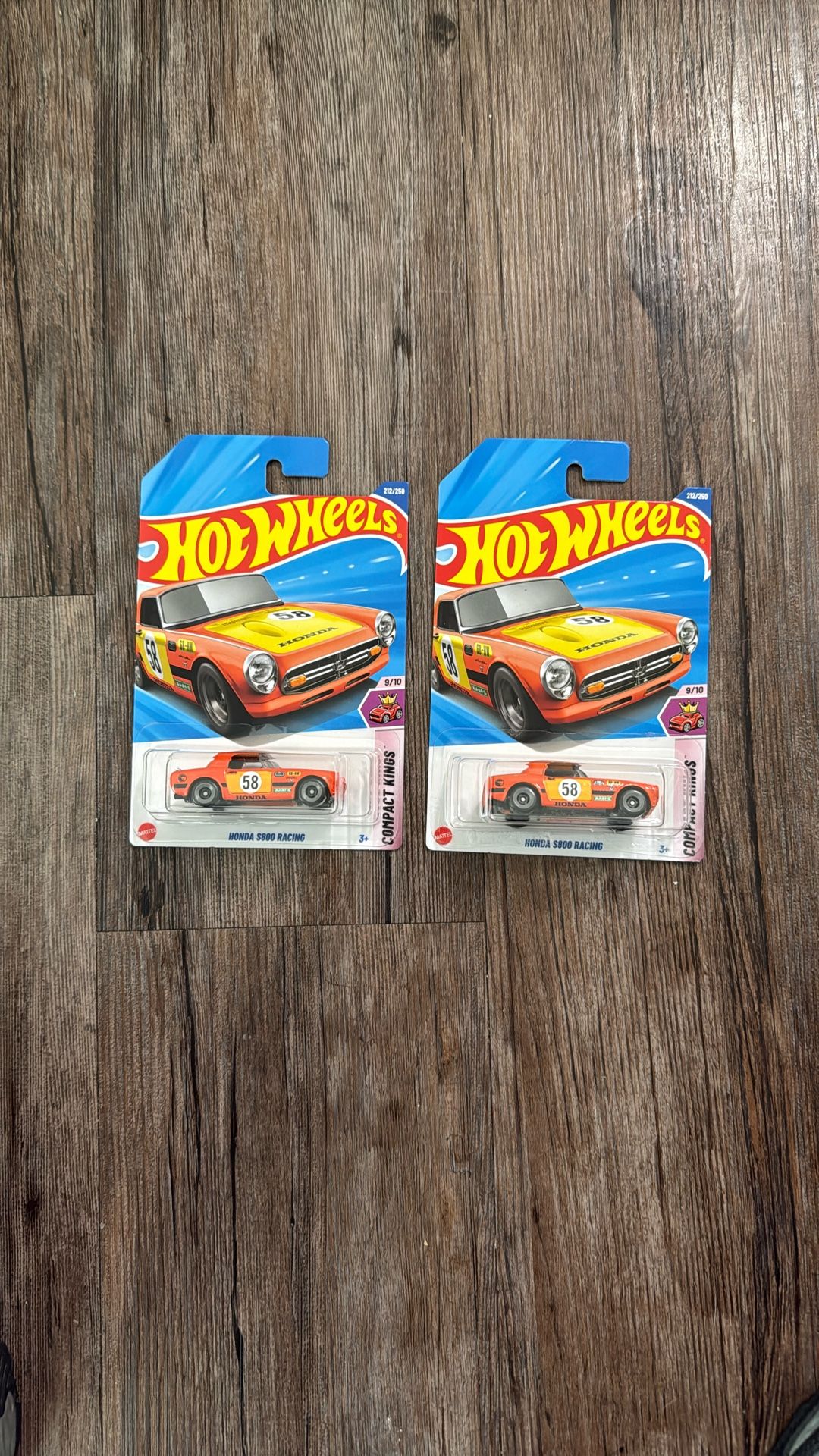 TWO Hot Wheels 2025 Case L HONDA S800 RACING RTH Regular Treasure Hunt Compact Kings