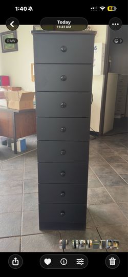 Brand new dresser, press wood 8 drawer black dresser/brand new