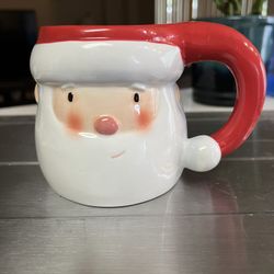 Hallmark vintage Santa Mug, And Set Of Bay Island Snowman Mugs