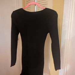 Shein Cute Front Twisted Cut-Out Ribbed Drop Waist Dress