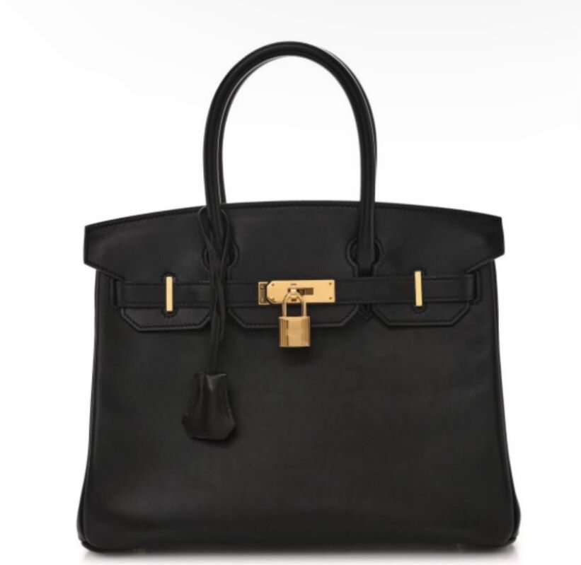 Hermes Birkin 30 bag black with gold hardware