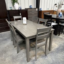 7pc Grey Dining Set