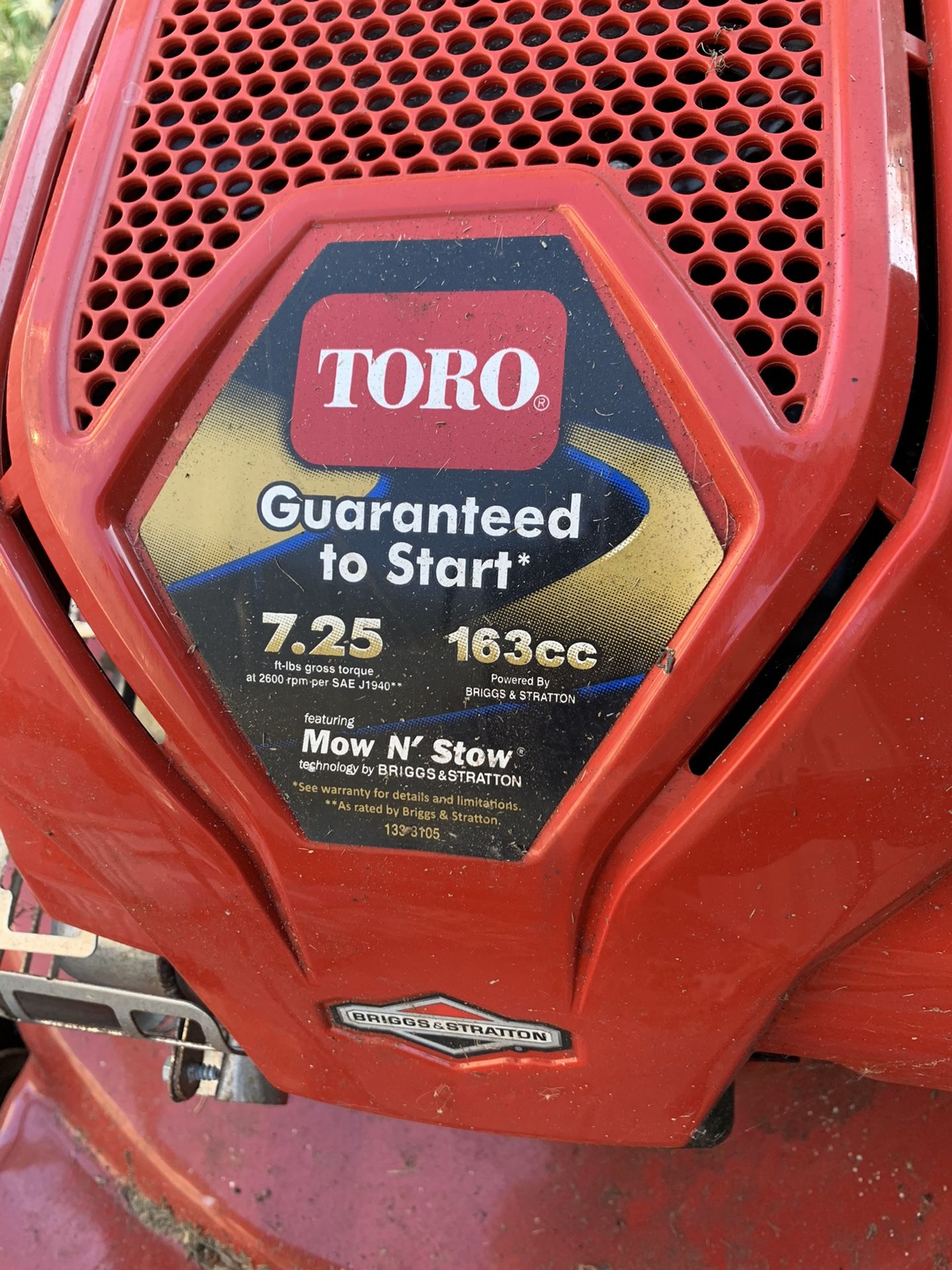 Lawn mower toro