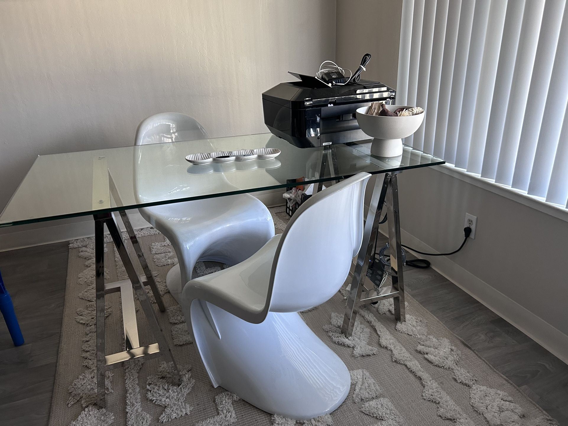 Crate And Barrel Glass Desk