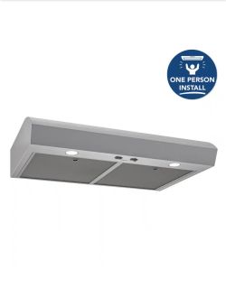 Campana extractora convertible para debajo del mueble, serie MTR, 76 cm (30 pulgadas), 350 CFM máximo de flujo de aire, acero inoxidable, certificació