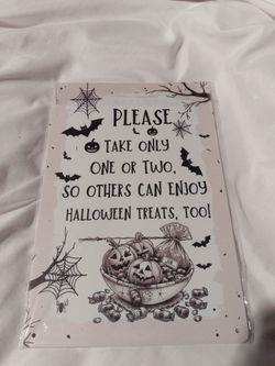 Halloween Please Take Treats Sign