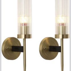 Gold Wall Lightning Set Of 2 