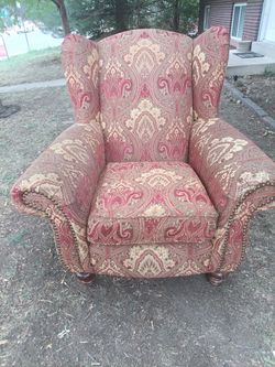 Vintage Wingback Accent Chair - Delivery Available from Arvada!