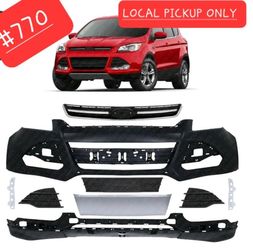 ➿️ Front Bumper Cover Fascia & Grille Assembly Kit For 2013-2016 Ford Escape #770