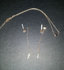 Heart chocker and heart earrings