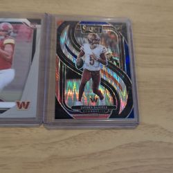 Jayden Daniels.Contenders Rookie Card.Panini Prizm Daniels Rc. And Select Red And Blue Prizm Daniels Rc. All Mint Condition.