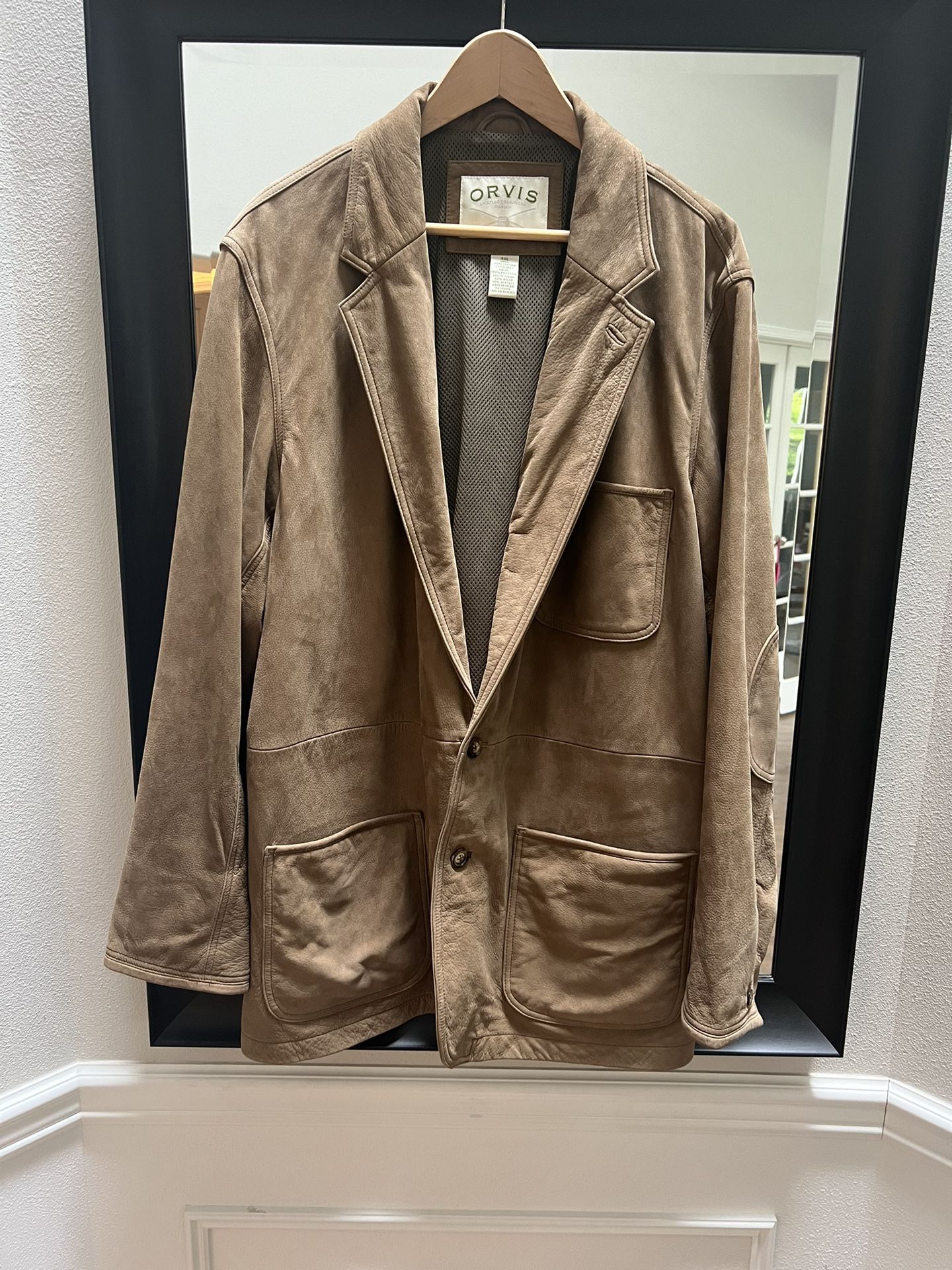 Orvis Single Breasted Leather Blazer