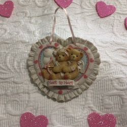 1994 Cherished Teddies Heart to Heart 💕 Plaque/Ornament