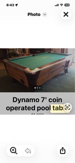 Dynamo 7’ Coin Operated Pool Table
