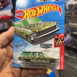 Collectible 2020 ZAMAC Hotwheels 1964 Chevy Nova Wagon 1:64 Scale Diecast