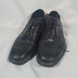 Neil M. MEN's Leather Oxford Style Shoes Black Leather Shoes Men Size 10.5