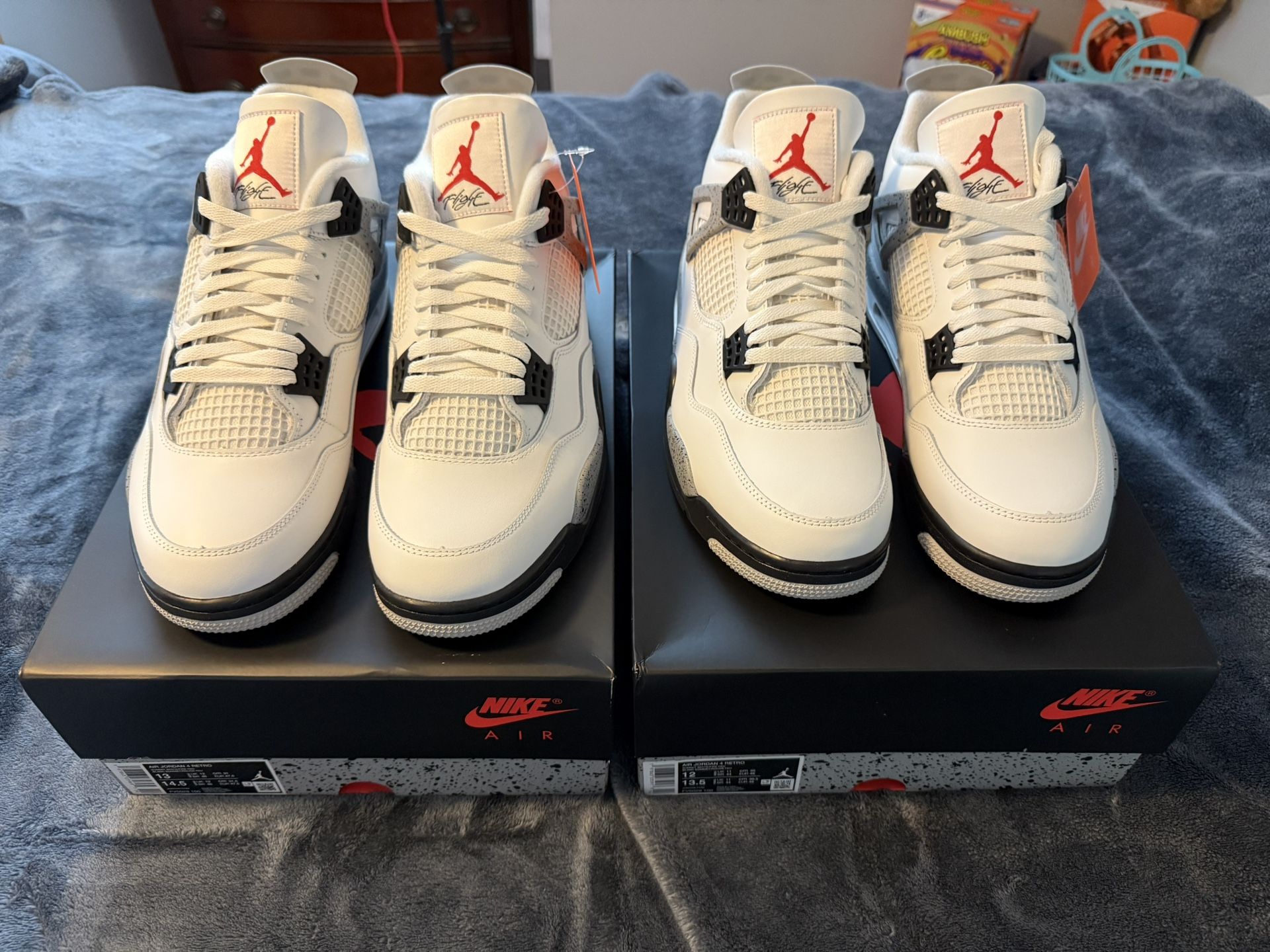 Jordan 4 White Cement Sz 13M & 12M,All Products : American Fashion Style Bags On Sale
