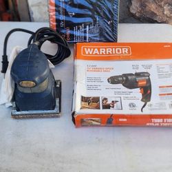 Orbital Use Sender New Electric Drill And New Drill With Battery And Charger  