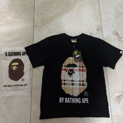 BAPE A Bathing Ape Check Tshirt