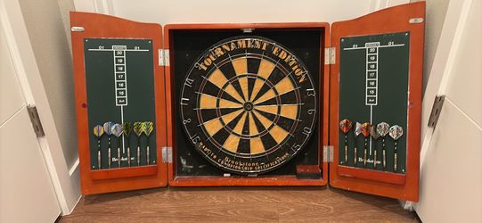 Brookstone Tournament Edition Dartboard Cabinet