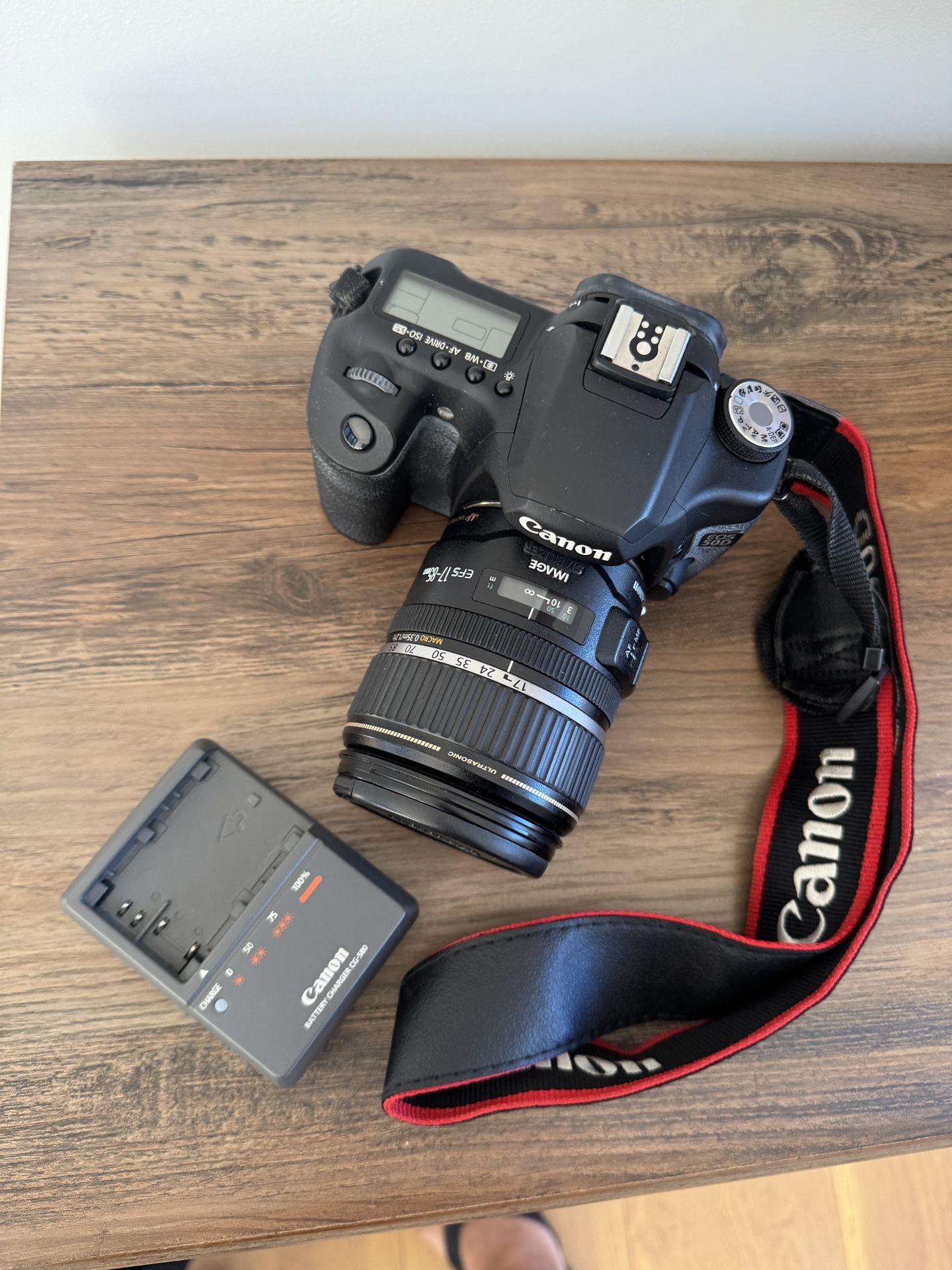 Canon EOS 50D DSLR Camera, EF-S 17–85mm f/4–5.6 IS USM Lens, Charger,