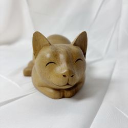 🐈 Hand-Carved Wooden Cat — Balinese Artisan Made (Novica)