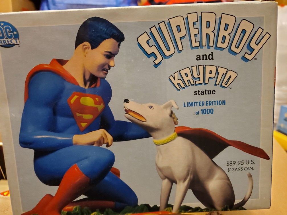 DC COMICS LMTD ED SUPERBOY AND KRYPTO MARQUETTE