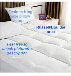King Mattress Topper, Extra Thick Mattress Pad Cover/Pillow Top, 8-21 Inch Deep Pocket