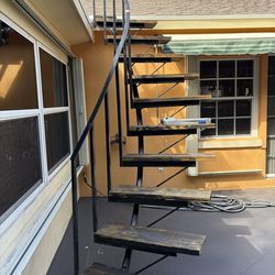 Roof access spiral stair