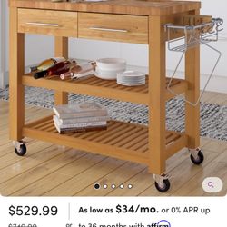 Butcher Block Cart Island 